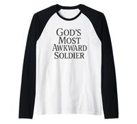 El Soldado más incómodo de Dios - Funny Christian Camiseta Manga Raglan