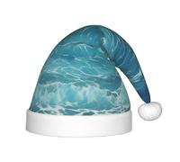 El sombrero de Navidad para niños con estampado de mar azul profundo es adecuado para fiestas de vacaciones y uso en invierno al aire libre