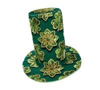El sombrero del Día de Patricio cuenta con impresión digital brillante para festivales, celebraciones, tela cómoda y transpirable