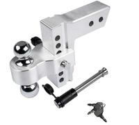 El Soporte de Bola de Enganche de Remolque Ajustable se Adapta a 2. Receptor de 5 Pulgadas Enganche de caída de Aluminio con elevación de caída de 6 Pulgadas