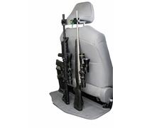 El soporte para armas se fija a tu reposacabezas, sostiene 2 rifles o escopetas de forma segura, para camiones y coches