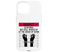 El sospechoso está Retirado Pero aún se Despierta en el Crack de Abajo Carcasa para iPhone 15