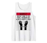 El sospechoso no Viene a la reunión Familiar Divertido Hombres y Mujeres Camiseta sin Mangas