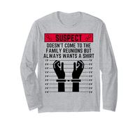 El sospechoso no Viene a la reunión Familiar Divertido Hombres y Mujeres Manga Larga