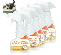 El spray limpiador para areneros elimina el olor a orina de gato. (5pcs) | De acción rápida, apto para todo tipo de arena para gatos, ideal para hogares con varios gatos.