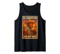El Squatcho Ate My Taco Bigfoot Taco Lover Gráfico Camiseta sin Mangas