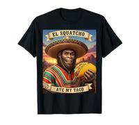 El Squatcho Ate My Taco - Divertido diseño de Parodia críptida Camiseta