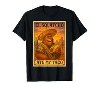 El Squatcho Ate My Taco Funny Bigfoot Diseño Camiseta