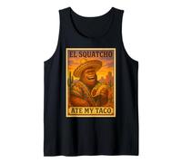 El Squatcho Ate My Taco Funny Bigfoot Diseño Camiseta sin Mangas