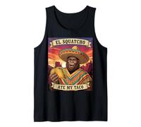 El Squatcho Ate My Taco Mexican Sasquatch Gráfico Divertido Camiseta sin Mangas