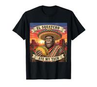 El Squatcho Ate My Taco Sombrero Bigfoot Art Divertido Camiseta