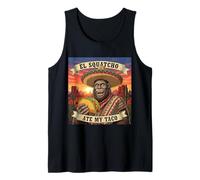 El Squatcho Ate My Taco Sombrero Bigfoot Art Divertido Camiseta sin Mangas