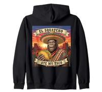 El Squatcho Ate My Taco Sombrero Bigfoot Art Divertido Sudadera con Capucha