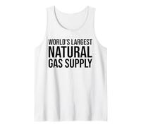 El suministro de gas natural más grande del mundo es divertido, broma de papá, pedos, humor Camiseta sin Mangas