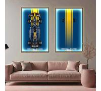 El tablero de luz montado en la pared es adecuado para la serie de carreras Lego, el mejor regalo para los entusiastas de las carreras, marco de arte de carreras de regalo de coleccionista (solo
