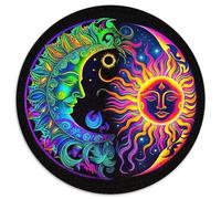 El Tai ChiPuzzle De 1000 Pieza para Adultos Redondo Sun and LunaDecoraciones Familiares con Desafío Creativo1000pcs (67.5x67.5cm)