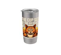 El tamaño de la copa es el mensaje grande significa no hablar conmigo Vaso térmico de acero inoxidable de doble pared