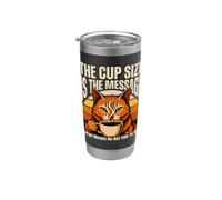El tamaño de la copa es el mensaje grande significa no hablar conmigo Vaso térmico de acero inoxidable de doble pared