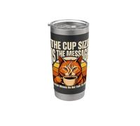 El tamaño de la copa es el mensaje grande significa no hablar Vaso térmico de acero inoxidable de doble pared