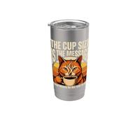 El tamaño de la copa es el mensaje grande significa no hablar Vaso térmico de acero inoxidable de doble pared
