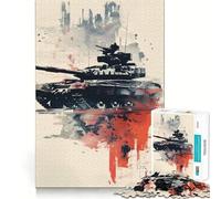 El Tanque Minimalista, Rompecabezas de 1000 Piezas para Adolescentes, Juguete para Estimular la Mente, Actividad para el Hogar, Corte Premium, Artículo de Deseo de Santa Claus 38x26cm