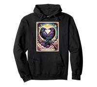 El Tarot de los Amantes - Arte Romance Celestial Raven Sudadera con Capucha