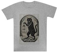 El Tarot del Gato De Yule Kids Grey tee Camiseta De Manga Corta para Niños Kids Grey tee Children Short Sleeve T-Shirt
