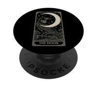 El Tarot Luna - Cuervo místico Arte Celestial V3 PopSockets PopGrip Adhesivo