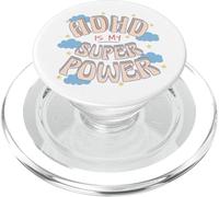 El TDAH es mi superpoderoso gráfico Retro con Forma de Nube arcoíris PopSockets PopGrip para MagSafe