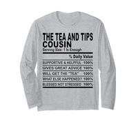 El té & Consejos Primo Divertido primos Hombres Mujeres reunión Familiar Manga Larga