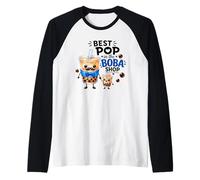 El té de Burbujas Cute Dad Bubble Tea Best Pop in The Boba Shop Camiseta Manga Raglan
