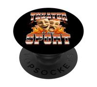 El Teatro es mi Deporte Teatro Artista Teatro Drama Obras de Teatro Años 90 PopSockets PopGrip Adhesivo