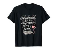El teclado es una extensión de mi alma Caligrafía Corazón Camiseta