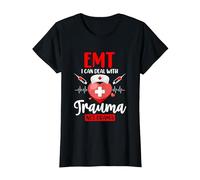 El técnico de emergencias Puede ocuparse de los traumas y no Camiseta, Mujer, Negro, XXL