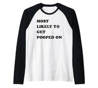 El técnico Veterinario Veterinario Divertido es más Probable Que le Hagan Caca Camiseta Manga Raglan