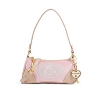 El tejido de terciopelo es el protagonista en la moda urbana contemporánea, y este bolso de hombro Juicy Couture captura perfectamente esa tendencia con su textura suave y sensación premium. Diseñado