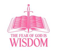 El temor de Dios es diseño de sabiduría. Calcomanías de letras 54.6x55cm Cultura del tatuaje Rosa