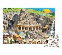 El Templo Tallado en Roca de Las Cuevas de Ellora y su devastación Puzzle De Madera Impermeable Puzzles De 1000 Piezas Regalos para Adultos Divertido Rompecabezas Juegos Educativos