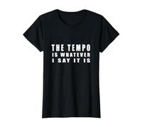 el Tempo es lo Que Diga Que es Camiseta gráfica económica, Mujer, Negro, L