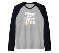 El Tenis es mi Hora Feliz Camiseta Manga Raglan