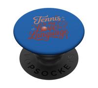 El Tenis es mi lenguaje de Amor - Diseño para fanáticos del Jugador de Tenis PopSockets PopGrip Adhesivo