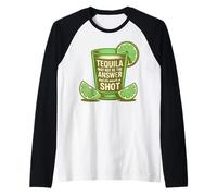El Tequila Puede no ser la Respuesta, Pero Vale la pena un Trago Divertido Camiseta Manga Raglan