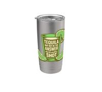 El tequila puede no ser la respuesta, pero vale la pena un trago divertido Vaso térmico de acero inoxidable de doble pared