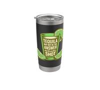 El tequila puede no ser la respuesta, pero vale la pena un trago divertido Vaso térmico de acero inoxidable de doble pared