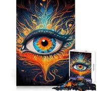 El Tercer Ojo se Activa Rompecabezas para Adultos de 1000 Piezas Juguete Que desafía el Cerebro Mente Tranquila Pieza de colección de Arte de Corte nítido 38x26cm