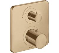 El termostato AXOR Citterio M de hansgrohe, montado a ras con una válvula de cierre., 34705140, Color: Bronce cepillado