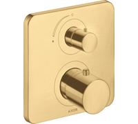 El termostato AXOR Citterio M de hansgrohe, montado a ras con una válvula de cierre., 34705250, Color: Óptica de oro cepillado
