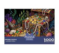El Tesoro de los Barcos hundidos en el Fondo Marino Puzzle De Madera Impermeable DIY Puzzles De 1000 Piezas Regalos para Adultos Desafiante Y Estimulante Rompecabezas Juegos Educativos