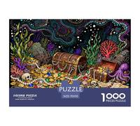 El Tesoro de los Barcos hundidos en el Fondo Marino Puzzle De Madera Impermeable Puzzles De 1000 Piezas Regalos para Adultos Desafiante Y Estimulante Rompecabezas Juegos Educativos