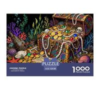 El Tesoro de los Barcos hundidos en el Fondo Marino Puzzle De Madera Impermeable Puzzles De 1000 Piezas Regalos para Adultos Divertido Rompecabezas Decoración del Hogar
